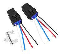 Walfront Kit de relé de 4 Pines de 4 Pines DC 12V 40A, Enchufe de relé Integrado para Alarmas de Automóvil, Arranque Remotos y Faros Delanteros