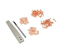 Walfront Kit de Remaches y Rebabas de Cobre, Cierre de Fácil Instalación para Artesanía en Cuero, Ideal para Bolsos y Cinturones (plástico, cobre, acero inoxidable 2)