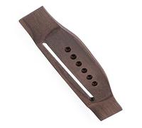 Walfront Kit de Reparación de Eje Ajustable con Tuerca de Puente de Guitarra de Madera para Guitarra Popular de 6 Cuerdas, Piezas Duraderas de Palisandro y Metal, Transferencia de Sonido Perfecta