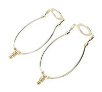 Walfront Kit de Soporte para Arpas de Pantalla de Lámpara Ajustable, Material de Hierro, Base E26 de 2 Uds para Lámparas de Pie de Mesa, Fácil de Instalar y Reemplazar Pantallas (GOLD)