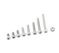 Walfront Kit Surtido de Pernos y Tuercas Hexagonales Tornillos y Tuercas Métricos de Acero Inoxidable A2 M2.5 X 4 a 20 con 300 Piezas para Reparación de Electrodomésticos Bricolaje (A: cabeza de