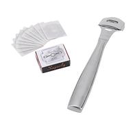 Walfront Leathercraft Edge Skiver Kit de Herramientas de Acero Inoxidable Que Adelgaza el Borde de Cuero con 10 Piezas de Cuchillas DIY Accesorios para artesanía en Cuero