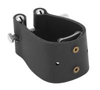 Walfront Ligature de Saxo de Tenor Profesional Saxo de Saxo Saxofón Boquilla de Boque de Cuero Sujetador PU Cuero con Tornillo Ajustable Negro