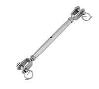 Walfront Mandíbula y Acero Inoxidable Mandíbula Tensor Rigging Screw Cerrado Cuerpo mandíbula Tensor para Barco yate, M6