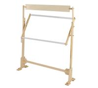 Walfront Marco de Bordado de Pie para el Suelo, Soporte de Punto de Cruz Ajustable de Madera Dura con Rotación de 360 grados para Proyectos de Punto de Aguja y Acolchado