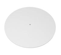 Walfront Mat de Placa Giratoria Acrílica Mat de Récord de Disco No Slip Slater Slipmat Slipmat Mejora de Sonido para un Reproductor de Disco Estándar de 12 Pulgadas (WHITE)