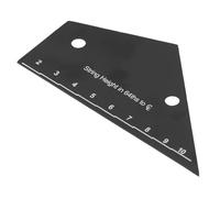 Walfront Medidor de Acción de Cuerda de Guitarra, Regla de Altura de Cuerda de Balancín, Revestimiento Negro de Acero Inoxidable para bajo Eléctrico, Guitarra Acústica