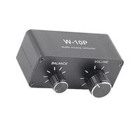 Walfront Mini Controlador de Volumen de Audio Estéreo, Atenuador Pasivo de Aleación de Aluminio con Entrada/salida de 3,5 Mm para un Ajuste Preciso del Sonido sin Pérdidas, Panel de Control de
