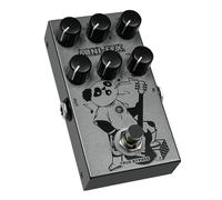 Walfront Mini Pedal de Distorsión de Guitarra Overdrive True Bypass 9 Tonos EQ de 3 Bandas Diseño de Metal Distorsión Mínima DC9V para Pedal de Efecto de Guitarra Eléctrica