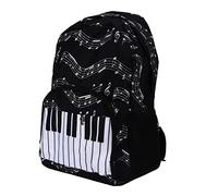 Walfront Mochila Informal Bolso con Estampado de Teclas de Piano de Música Notas Musicales Bolso de Estudiante Multifuncional Impreso para Adolescentes