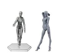 Walfront Modelo de Dibujo de Figura de Acción, maniquí Móvil de Posturas Personalizables de PVC para Artistas, Perfecto para Proyectos de Bocetos y Pintura (GRAY #14)