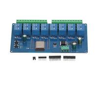 Walfront Módulo de relé de 8 Canales, Placa de relé Inalámbrico PCB WiFi BLE con WROOM 32E, Entrada CC de 5 V a 30 V, 8 Relés, Acceso de E/S Programable para el Desarrollo de IoT en el Hogar