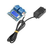 Walfront Módulo de Sensor de Temperatura y Humedad, Control de Termostato con Pantalla Digital, Higrómetro Integrado para Gestión del Clima Interior