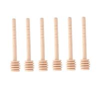 Walfront Palitos de Madera para Miel, Varillas para Agitar Miel de Madera de Grado Alimenticio, 50 Piezas con Ranuras Profundas y Largo para Rociar Jarabe, Melaza, té, Postre, Uso en la Cocina