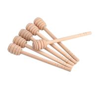 Walfront Palitos de Madera para Miel, Varillas para Agitar Miel de Madera de Grado Alimenticio, 50 Piezas con Ranuras Profundas y Largo para Rociar Jarabe, Melaza, té, Postre, Uso en la Cocina