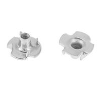 Walfront Paquete de 100 Tuercas en T de Cuatro Puntos de Acero Tuerca en T Cautiva para Muebles de Carpintería Soportes de Escalada en Roca (m5)
