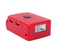 WALFRONT Paquete de Batería USB para Luces Led, Adaptador de Batería para Luz de Trabajo, Cargador CC de 140LM para Puerto USB Dual de 18V
