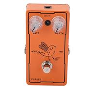 WALFRONT Pedal de Cambio de Efecto de Fase, Carcasa de Metal, Frecuencia y Profundidad Ajustables para Guitarristas, Diseño Compacto con Batería Incorporada para Músicos