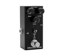 Walfront Pedal de Efectos de Guitarra Carcasa de Metal Pedal Overdrive Boost Vintage 92 X 52 X 42 Mm Indicador LED único Analógico Liviano Portátil para Guitarristas Eléctricos Práctica de Escenario