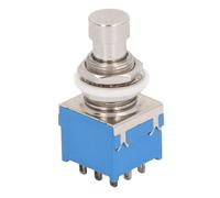 Walfront Pedal de Efectos de Guitarra, Interruptor de Pie 3PDT, Botón Pulsador de Enganche de 9 Pines, Terminales de Soldadura de Derivación Verdadera