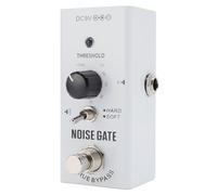 Walfront Pedal de Puerta de Ruido Supresor de Ruido 2 Modos Duro Suave -70 DB a +10 DB True Bypass con Carcasa Totalmente Metálica para Guitarra Eléctrica, bajo y Efectos de Alta Ganancia