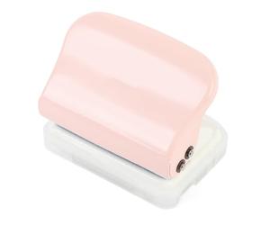Walfront Perforadora de Papel de Metal de Mano con 5 Orificios para Cuadernos A4 A5 B5, Mini Encuadernadora de Hierro ABS, Orificios de 5, Mm y 7 Mm de Profundidad, para Organizador de Carpetas de