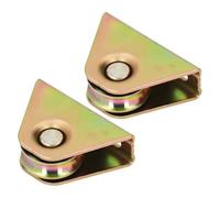 WALFRONT Polea Fija, Acero de Aleación Galvanizado, Capacidad de Carga de 250 Kg, Polea con Ranura en U para Portones Eléctricos y Carros Industriales