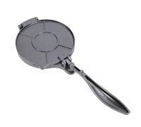 Walfront Prensa de Masa Manual, Máquina para Hacer Tortillas de Aleación de Aluminio, Envoltorio de Bola de Masa de Metal Liviano para Cocinar Fácilmente y Almacenar de Forma Compacta (BLACK)