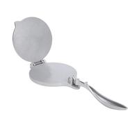Walfront Prensa de Masa Manual, Máquina para Hacer Tortillas de Aleación de Aluminio, Envoltorio de Bola de Masa de Metal Liviano para Cocinar Fácilmente y Almacenar de Forma Compacta (SILVER)