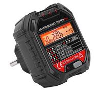 Walfront Probador Enchufes HT107D Comprobador Tomas Eléctricas 7 Modos LED Pantalla LCD Detector Voltaje Falla Red EU 90-250V