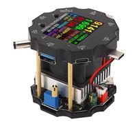 Walfront Probador USB, Medidor de Potencia de Corriente de Voltaje Digital BT con Medidas Completas para Adaptadores, Cables de Carga, Portátiles, Bancos de Energía