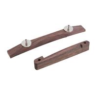 WALFRONT Puente de Guitarra de ébano, Rueda de Pulgar Ajustable de ébano Premium, Tono Superior para Guitarras Archtop Jazz, Ajuste Personalizado para un Espaciado Versátil de Cuerdas