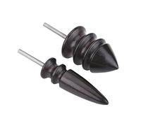 Walfront Pulidor para Cuero Cabeza Pulida de Molienda Bruñidor de Ébano para Artesanía de Cuero DIY Talla S + L