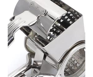 WALFRONT Rallador de Queso Giratorio, Herramienta Manual de Acero Inoxidable para Parmesano y Mozzarella, Diseño Ergonómico para Cortar y Triturar Verduras sin Esfuerzo