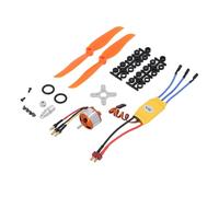 WALFRONT RC Motor ESC Kit de Hélice 2200KV Avión, Quadcopter Avión Sin Escobillas F450 550 Planeadores Cuadricópteros Helicópteros Controlador de Velocidad Eléctrico 30A con Enchufes Bala Banana para