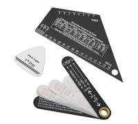 Walfront Regla de Acción de Cuerdas y Ajuste de para Guitarra - Herramientas de Calibración con Construcción de Acero Inoxidable y Mediciones en Pulgadas, Métrico 64.as Partes -