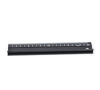 Walfront Regla de Corte Regla de Seguridad para Manualidades de Metal de 20 Cm con Tira de Goma para Medir Longitud, Corte en Línea Recta, Uso Doméstico, Producción de Bricolaje (Tipo L