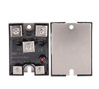 Walfront Relé de Estado Sólido 1NO1NC 25A Cubierta de Plástico Módulo de CA Controlado por con Indicador de Alto Brillo para Aplicaciones de Control de Temperatura