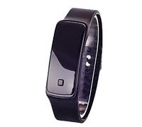 Walfront Reloj Pulsera Digital Deportivo Rectangular 13 Colores LED Mujeres Niñas Correa Silicona Resistente Agua Cronógrafo Cuarzo (Negro)