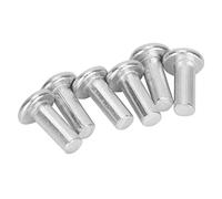 Walfront Remaches de Aluminio Sólido Remaches de Aluminio de Cabeza Plana M4, GB867 M4 16 Construcción Sólida, Ajuste de Cabeza Plana, 100 Piezas para Fijación Industrial y Uso en Mejoras del Hogar