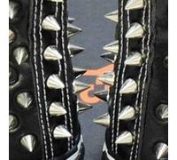 Walfront Remaches de Rosca con Puntas Cónicas, Tachuelas de Metal Plateado, 7x10 Mm, 100 Juegos para Decoración Artesanal, Cinturones de Cuero, Chaquetas, Mochilas, Reparación de Ropa Punk (Metal)