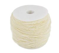 Walfront Rollo de Perlas de Hilo de Imitación de 100m, Roll Pearl Wire Beads Cortina Decoración Boda Diámetro de 2, 5 mm (Beige)