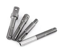 Walfront SDS Plus 1/4" Adaptador de Zócalo Hexagonal + 1/4" 3/8" 1/2" Conector de Extensión Cuadrado de Taladro Barra de Extensión para Tornillos, Tuercas, Taladros y Controlador de Mano