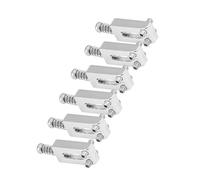 Walfront Sillines de Trémolo para Guitarra Eléctrica, Piezas de Puente de Metal, 6 Piezas con Llave, Altura Ajustable, 20 Mm, Repuesto Plateado para Mantenimiento de Guitarras, Músicos y Músicos