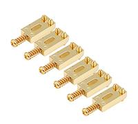 Walfront Sillines de Trémolo para Guitarra Eléctrica, Piezas de Puente de Metal, 6 Piezas con Llave, Altura Ajustable, 20 Mm, Repuesto Plateado para Mantenimiento de Guitarras, Músicos y Músicos