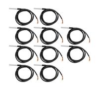Walfront Sonda de Sensor de Temperatura 10uds, 1 Metro Termistor Sensor | Cable Extensor de Transmisor de Temperatura Digital, para HVAC, Refrigerador, Invernadero, Monitoreo de Almacén, Acero