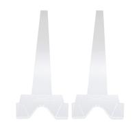 Walfront Soportes para Platos, Soportes de Exhibición Transparentes Acrílicos para Libros de Fotografías Artísticas, Juego de 2, Decoración Elegante para el Hogar y la Oficina