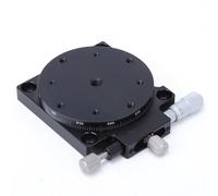 Walfront Tabla Deslizante de Ajuste Fino R60A-L Etapa de Rotación Manual de 60 Mm en Tabla Deslizante de Dia 360 ° para el Equipo de Prueba de Maquinaria de Producción Medición