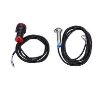 Walfront Tacómetro LED Digital Medidor de RPM, Pantalla Roja de 4 Dígitos 0.56 Pulgadas 30-9999RPM con Sensor Interruptor de Proximidad Hall NPN para Motor Torno Transportador