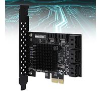 Walfront Tarjeta de Expansión PCIe de 8 Puertos, Controlador de Alta Velocidad para Almacenamiento SSD HDD, Compatible con PC de Escritorio y para Juegos